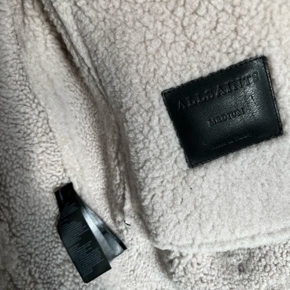 All Saints Biker Shearling coat- BNWT - Picture 8 of 9